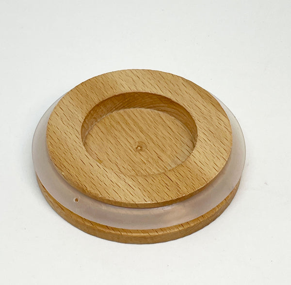 Couvercle en bois de hêtre - d 67 mm - Couvercles pour contenants de Bougies en verre