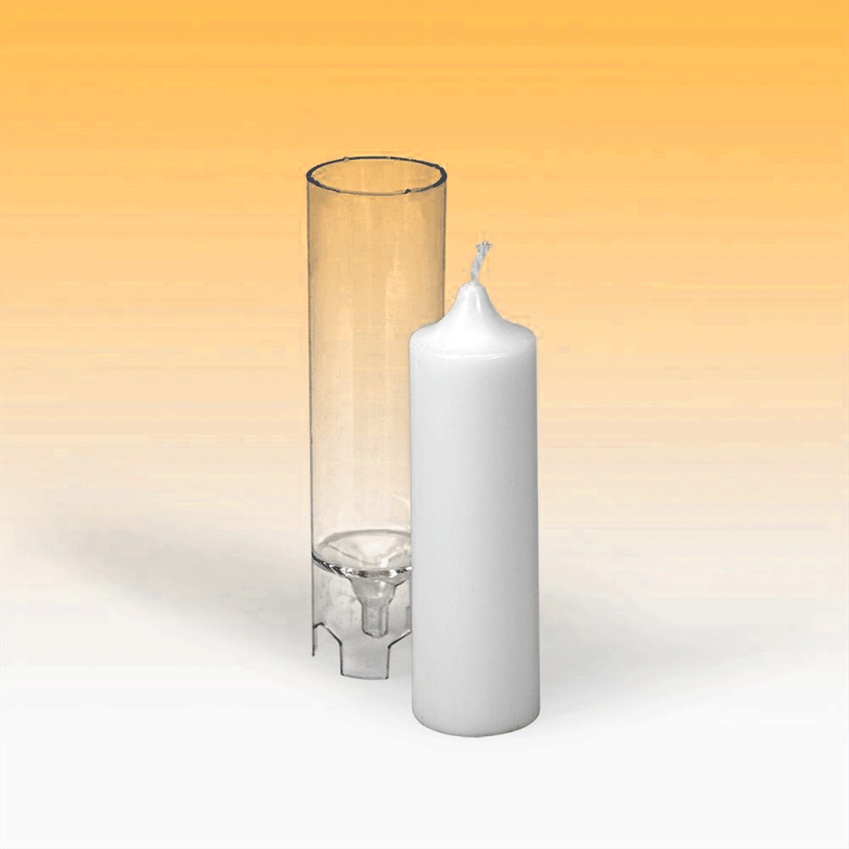 Pointed cylinder candle mold - 40 x 123 mm