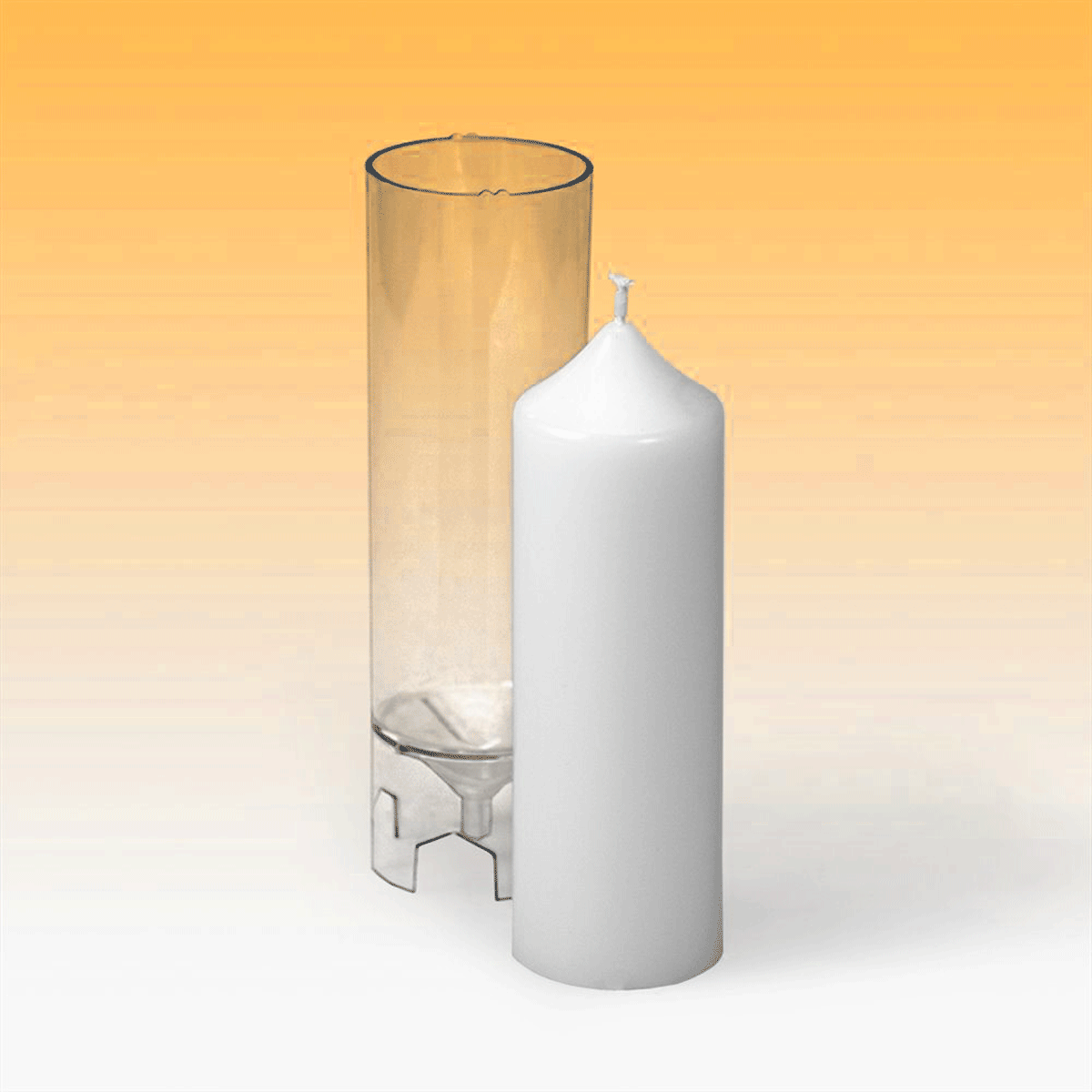 Pointed cylinder candle mold - 50 x 140 mm