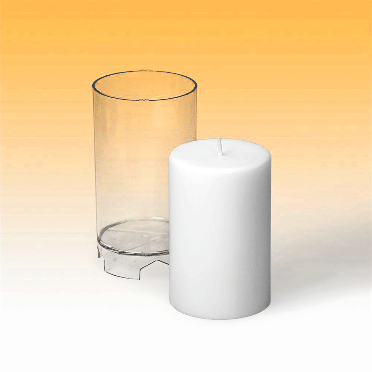 Flat cylinder candle mold - 72 x 117 mm