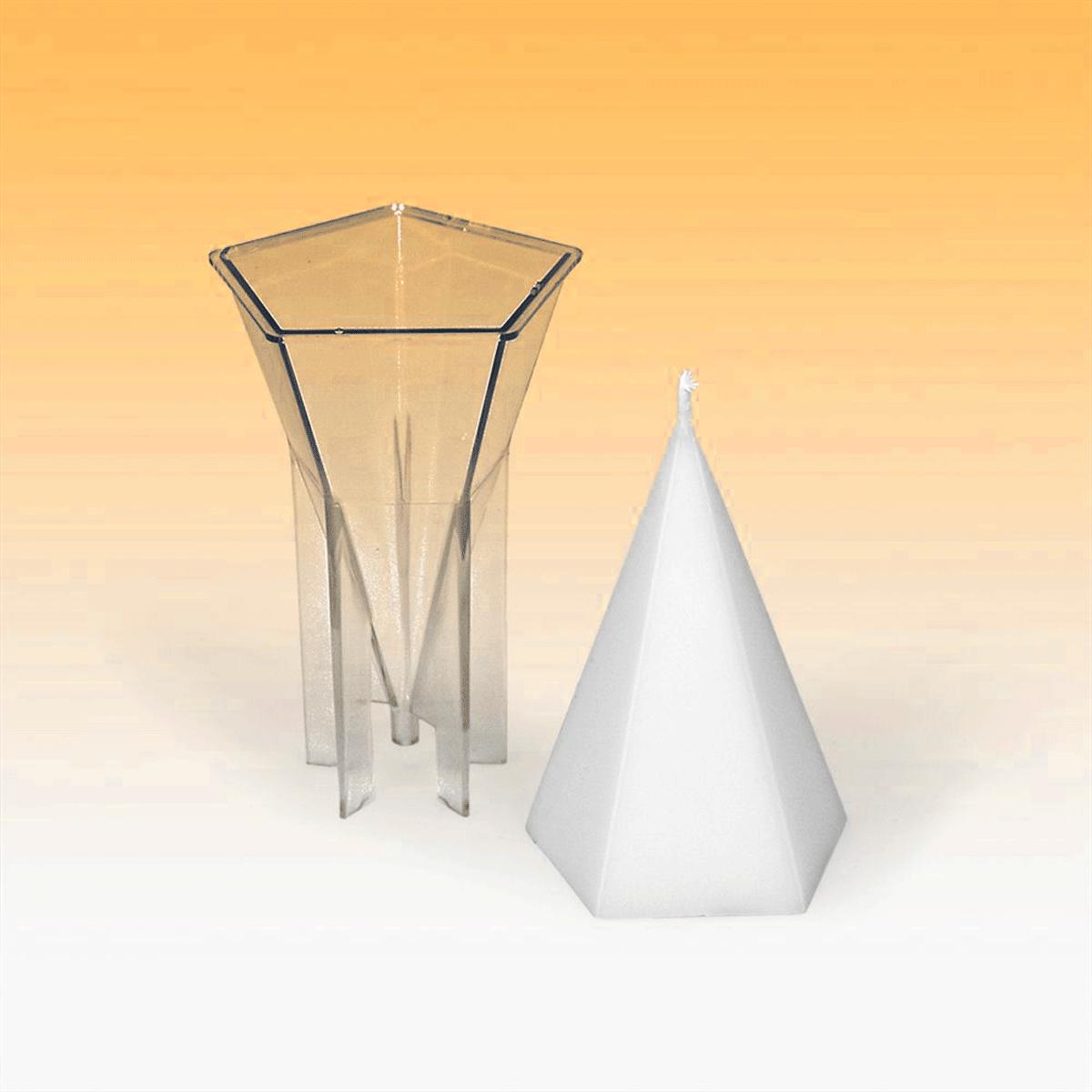 Pentagonal cone candle mold - 76 x 125 mm