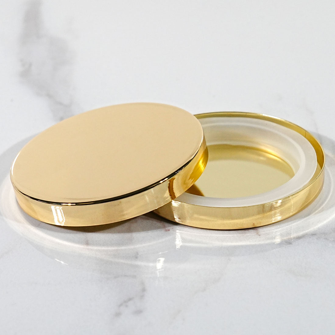 Gold metallic cover - 77 mm diameter