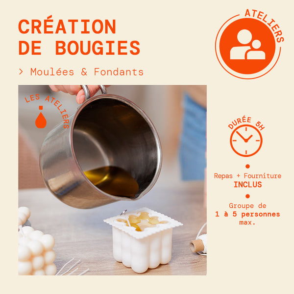 Formation création de Bougies moulées & Fondants - Formations & Assistances à la bougie