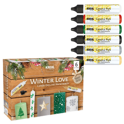 Stylos à Bougie - Winter Love - Lot de 6