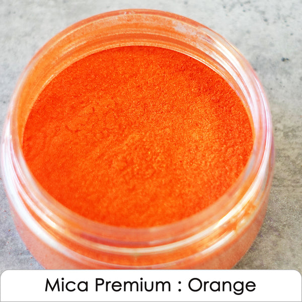 Mica poudre - Orange - Micas naturels