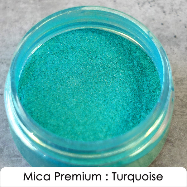 Mica poudre - Turquoise - Micas naturels