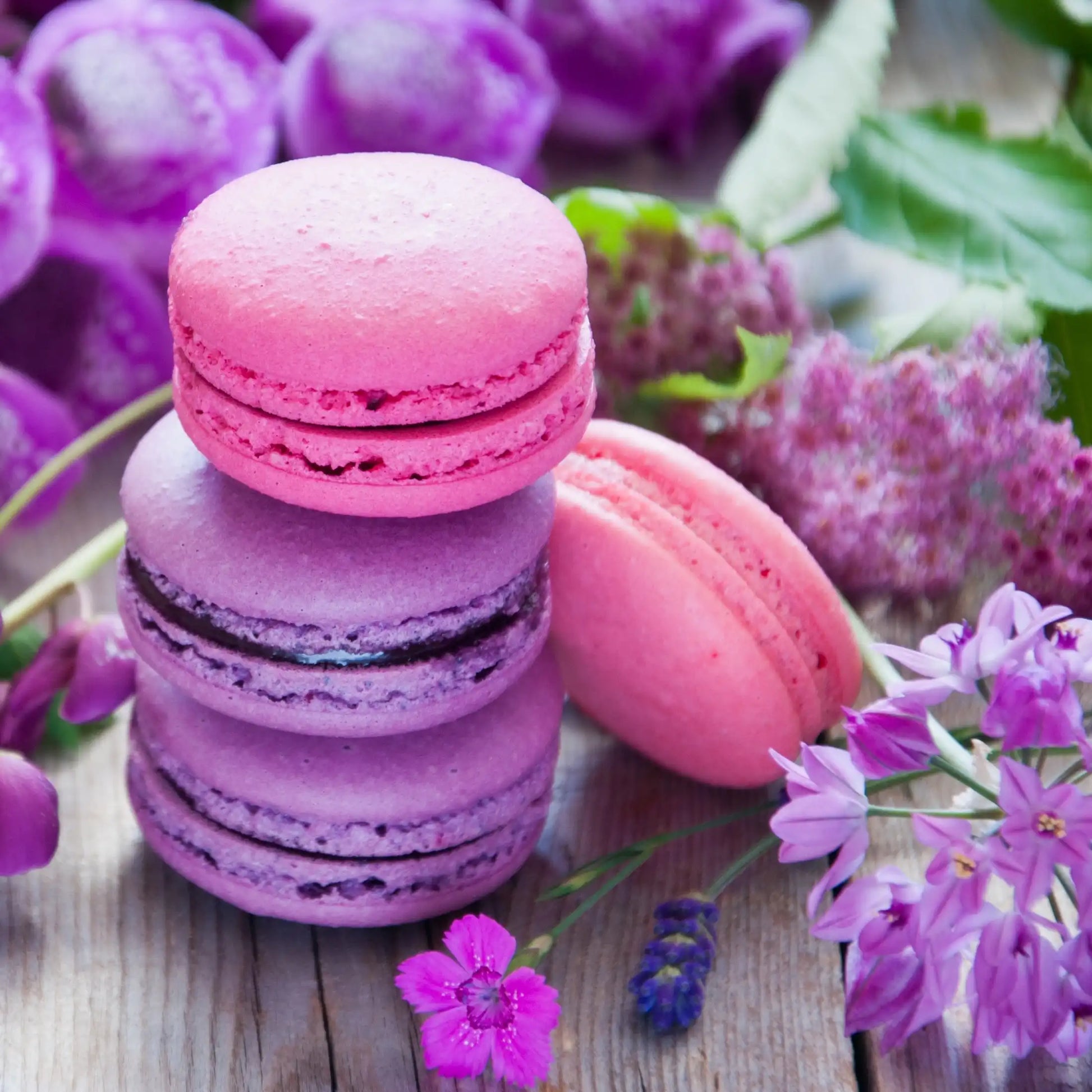 Parfum pour bougies Macaron framboise et violette